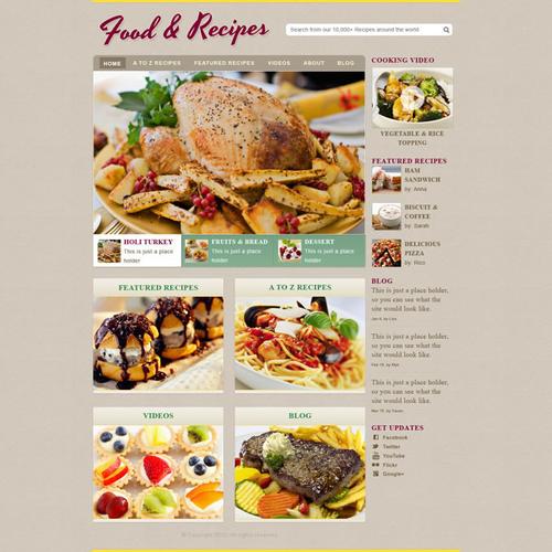 美食网站首页设计psd素材